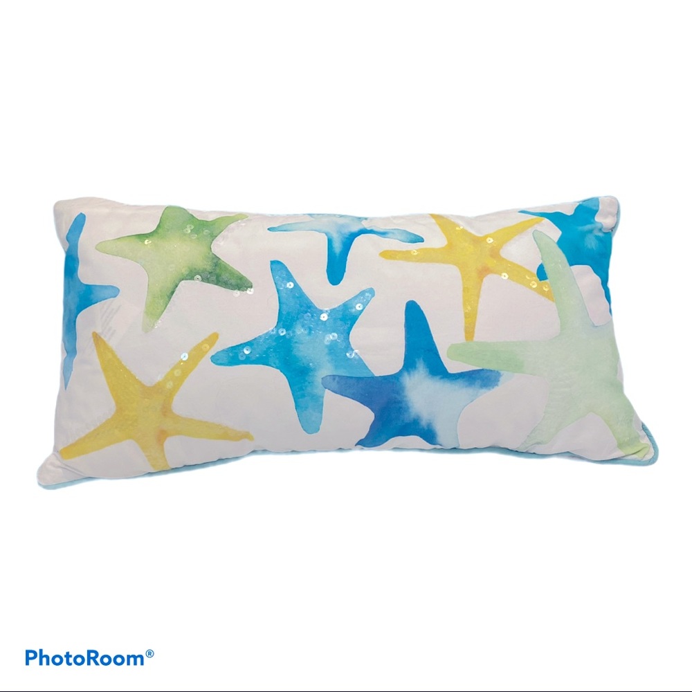 Pottery barn teen sea creatures decorative pillow